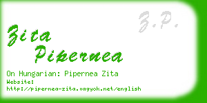 zita pipernea business card